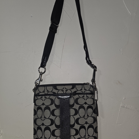 Coach Handbags - Coach Black and Gray Crossbody Bag